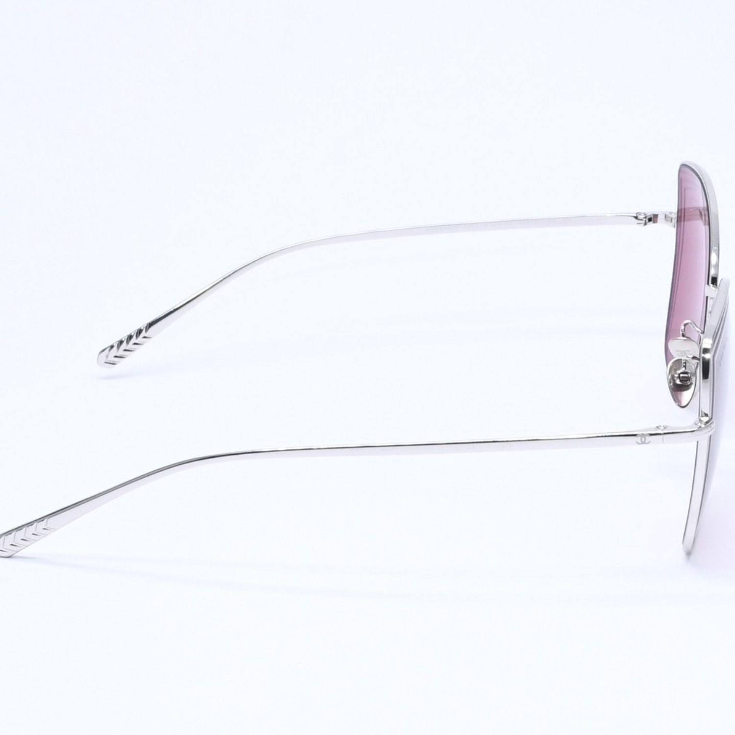 Chanel Sunglasses Eyewear CC Logo Silver Wine — view 4