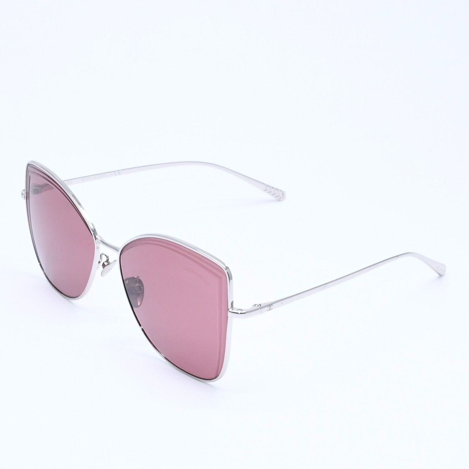 Chanel Sunglasses Eyewear CC Logo Silver Wine — view 2