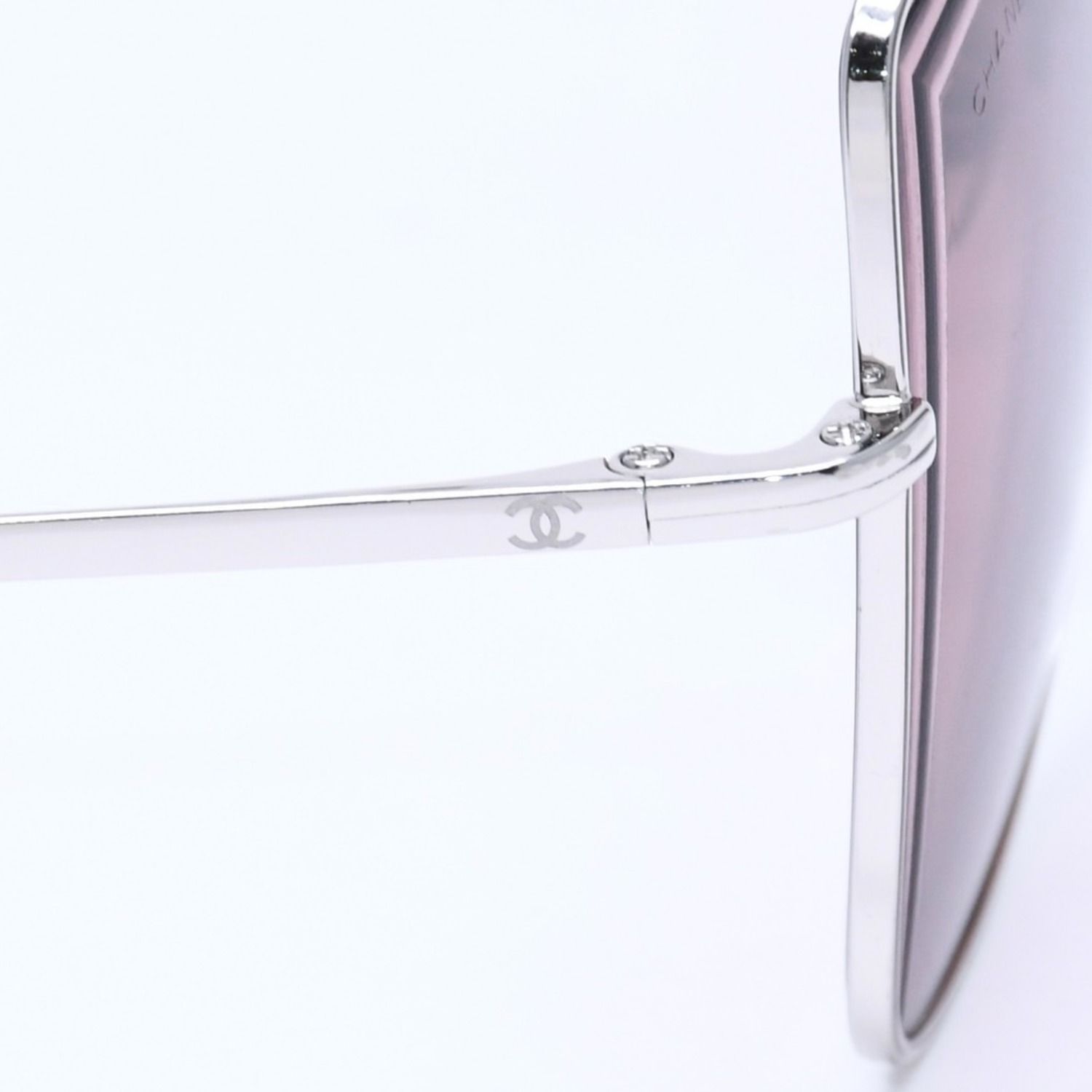 Chanel Sunglasses Eyewear CC Logo Silver Wine — view 7