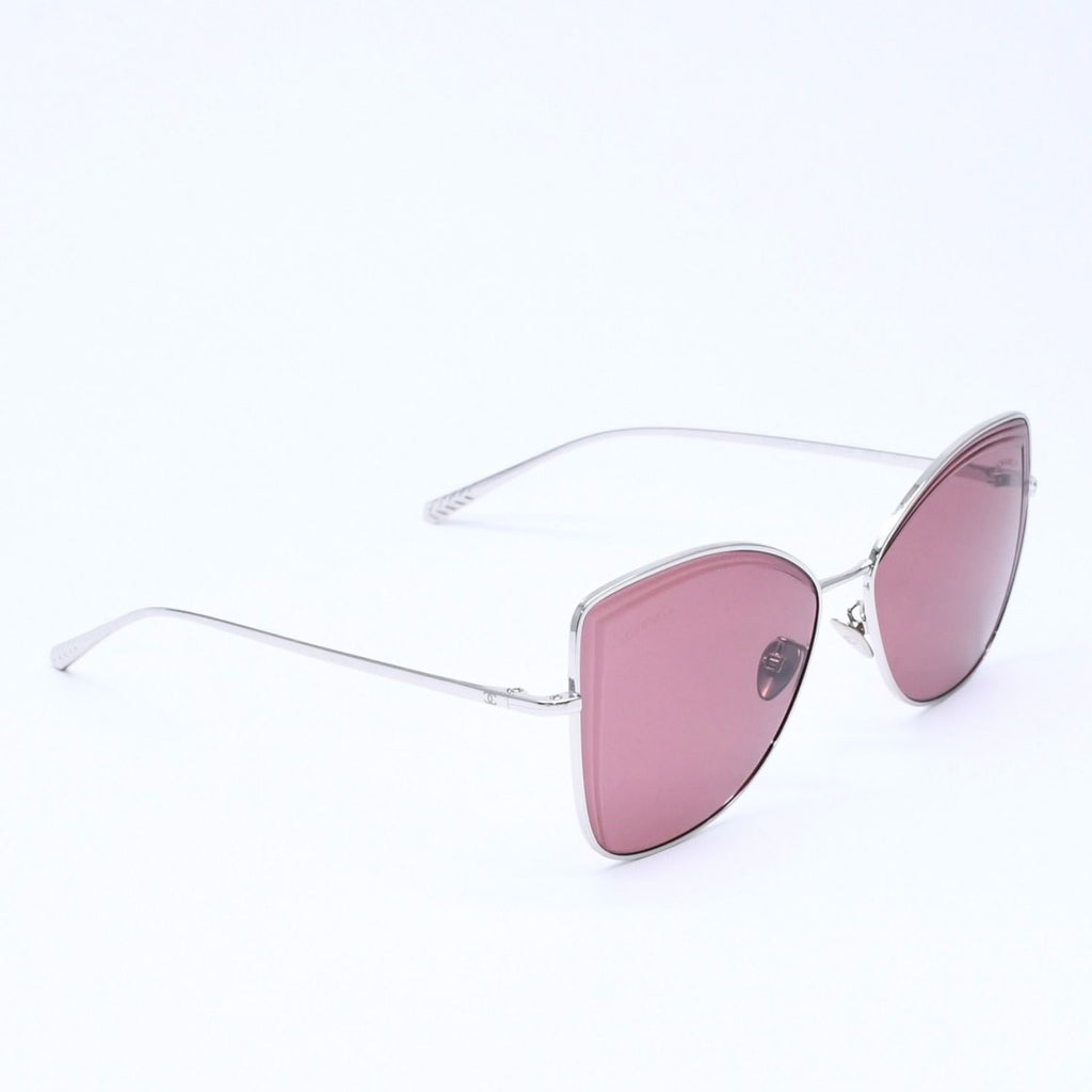 Chanel Sunglasses Eyewear CC Logo Silver Wine — view 3