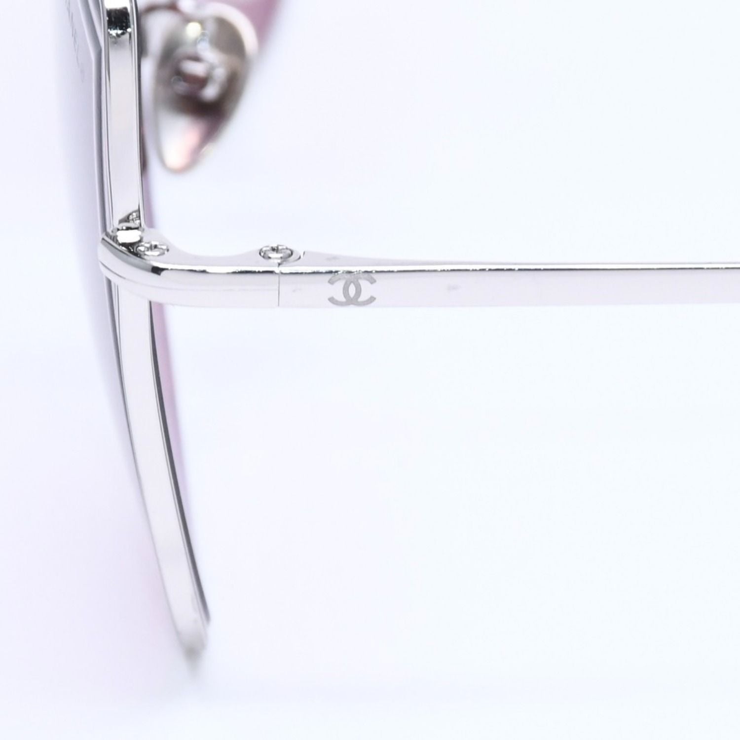 Chanel Sunglasses Eyewear CC Logo Silver Wine — view 6