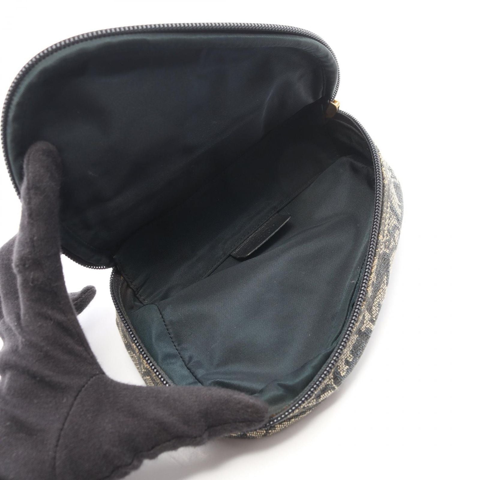 Dior Pouch Trotter Saddle Navy Canvas Leather