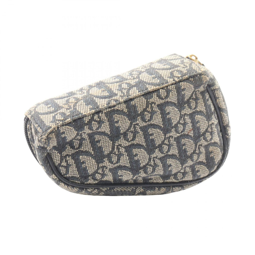 Dior Pouch Trotter Saddle Navy Canvas Leather