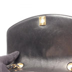 Chanel Shoulder Bag Quilted Diana Flap Black Lambskin Chain