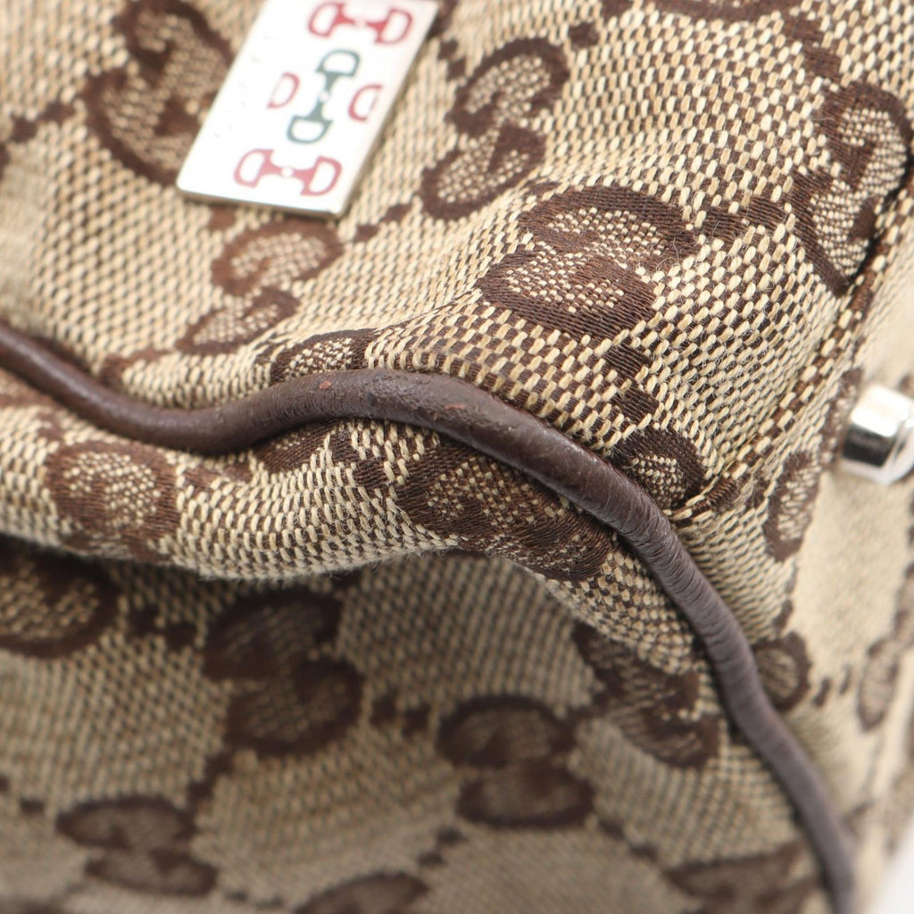 Gucci Handbag GG Canvas Horsebit Sherry Line Beige Brown Tote Bag