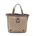 Gucci Tote Bag Abbey GG Canvas Beige Brown