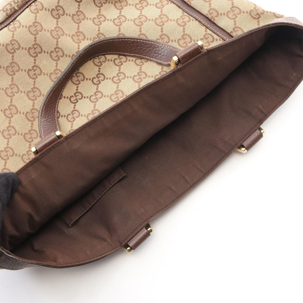 Gucci Tote Bag Abbey GG Canvas Beige Brown