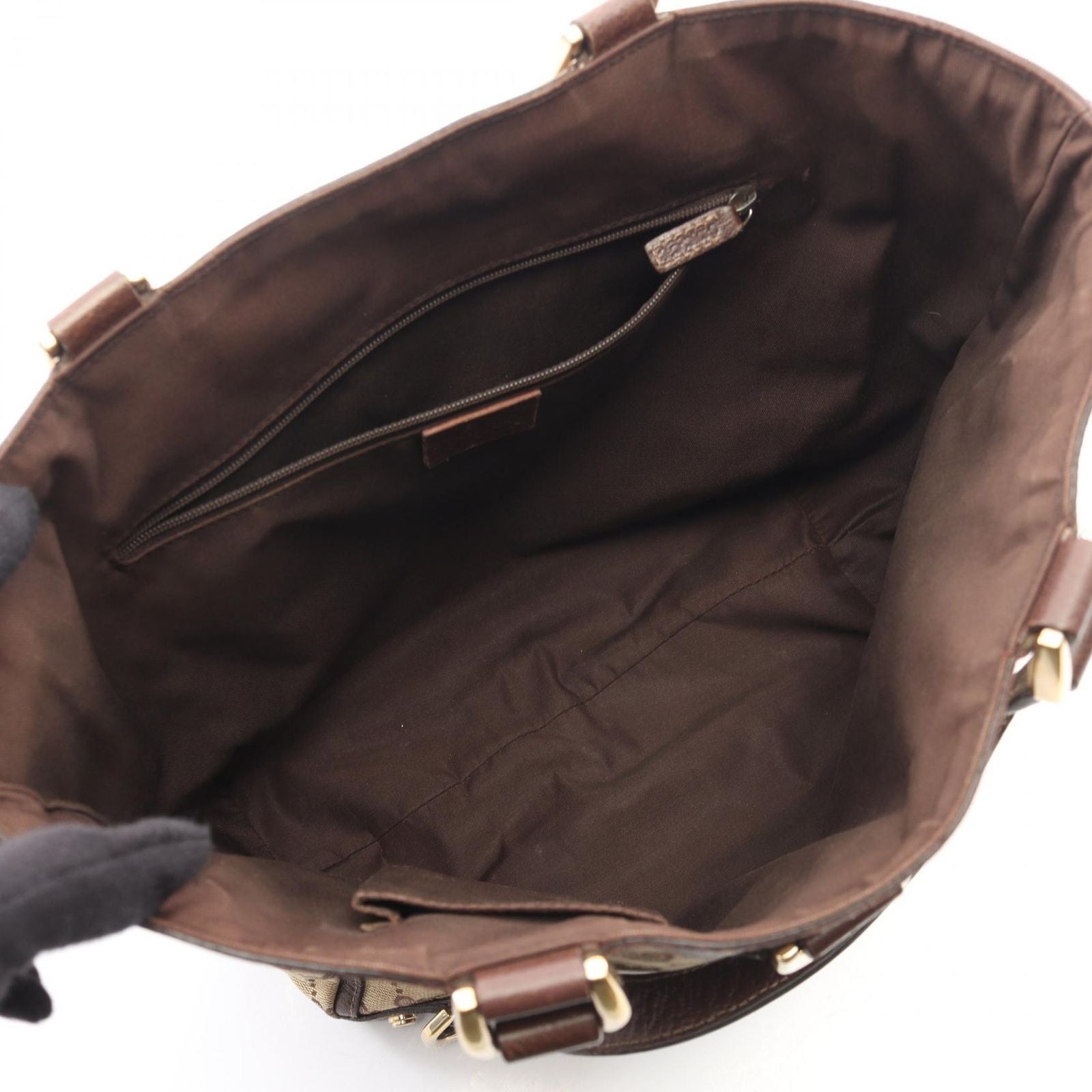 Gucci Tote Bag Abbey GG Canvas Beige Brown
