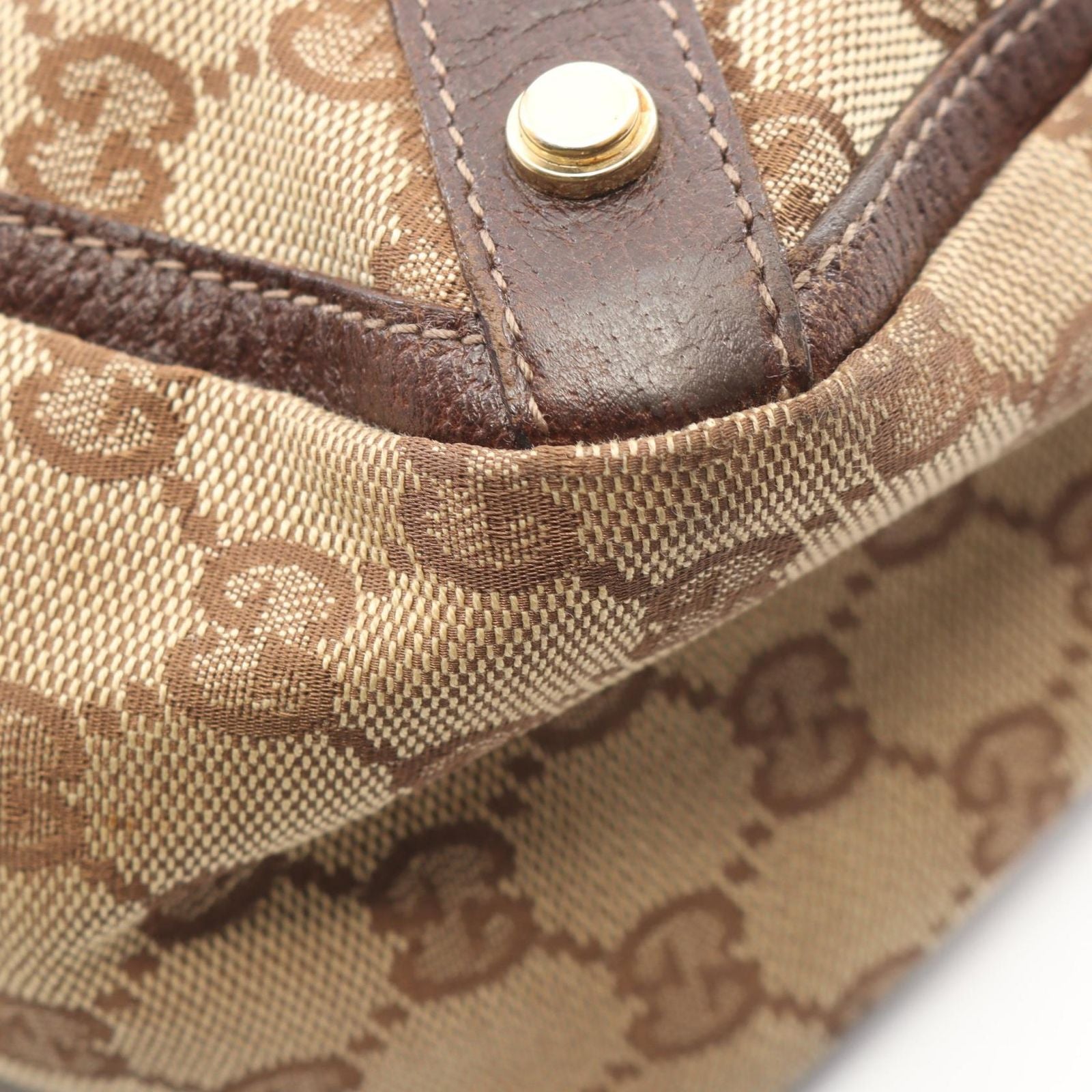 Gucci Tote Bag Abbey GG Canvas Beige Brown