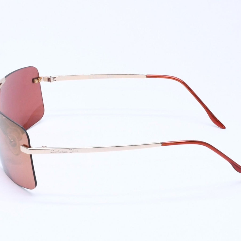 Dior Mini Motard Rimless Sunglasses Eyewear 36c Red Gold — view 5
