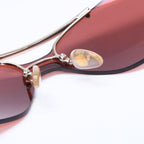 Dior Mini Motard Rimless Sunglasses Eyewear 36c Red Gold — view 8