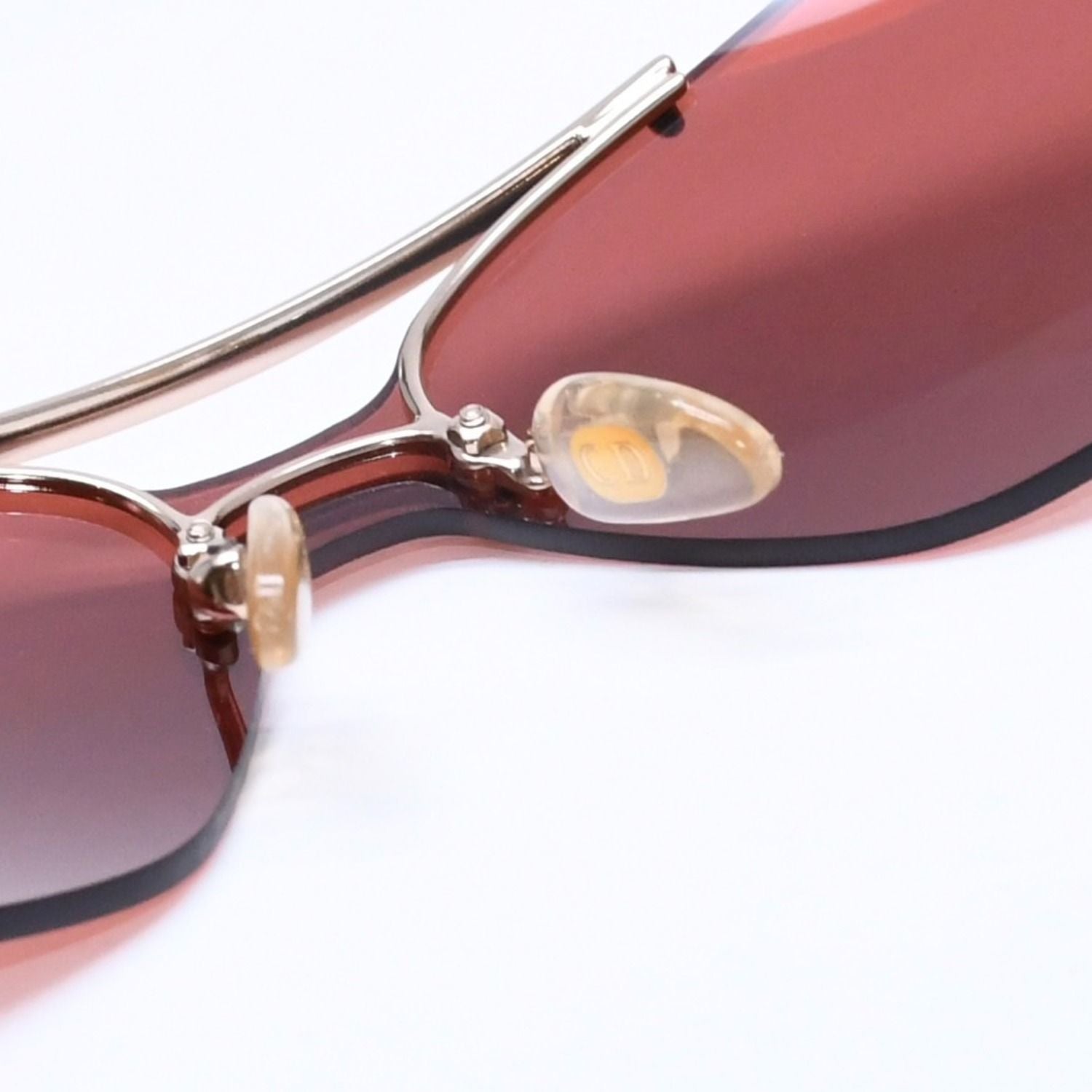 Dior Mini Motard Rimless Sunglasses Eyewear 36c Red Gold — view 8