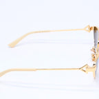 Bottega Veneta Sunglasses Eyewear 002 59 Black Gold Ivory — view 4