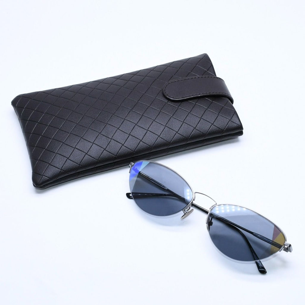 Bottega Veneta Half Rim Sunglasses Eyewear 001 60 Intrecciato