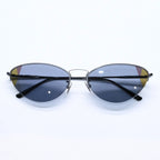 Bottega Veneta Half Rim Sunglasses Eyewear 001 60 Intrecciato — view 2