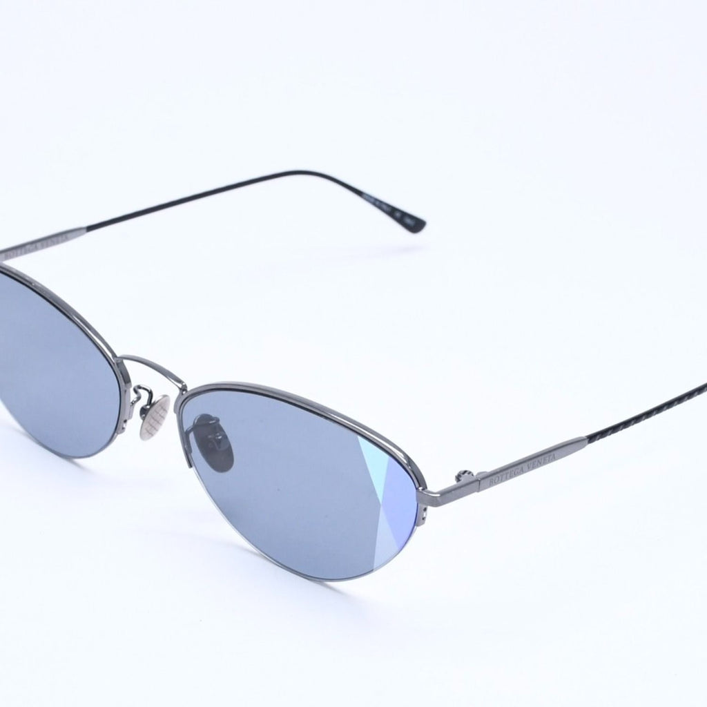 Bottega Veneta Half Rim Sunglasses Eyewear 001 60 Intrecciato — view 3
