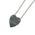 Gucci Trade Mark Heart Tag 925 Sterling Silver Pendant