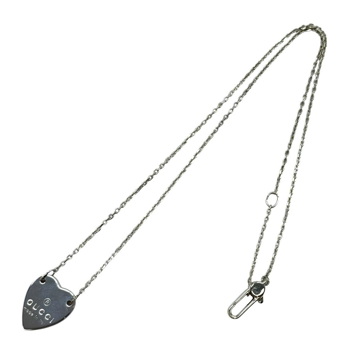 Gucci Trade Mark Heart Tag 925 Sterling Silver Pendant