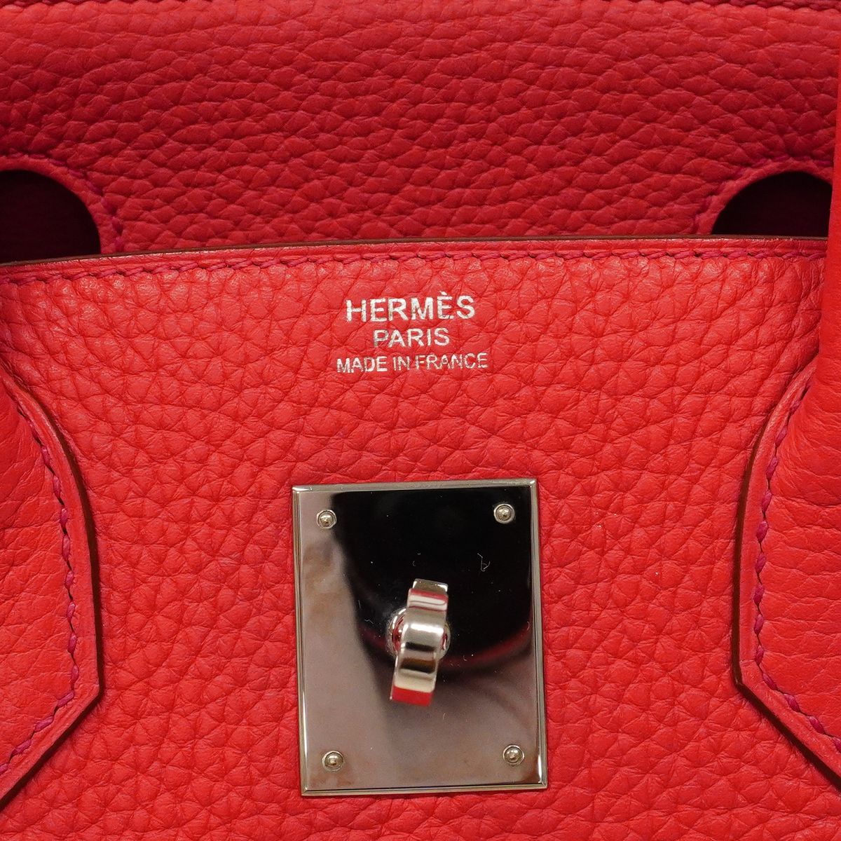 Hermes Handbag Birkin 30 Taurillon Clemence Bougainvillea Silver — view 5