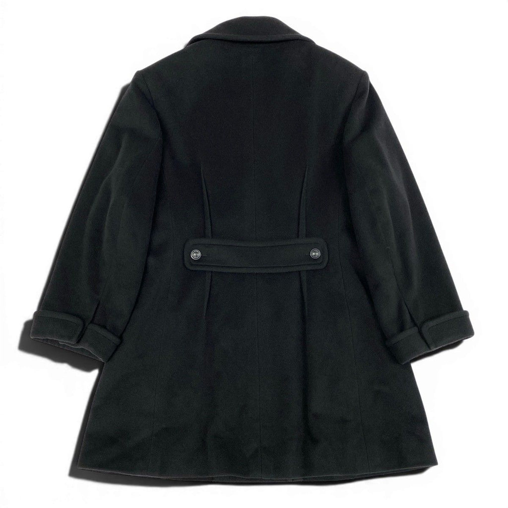 Chanel Boutique Cashmere Double Coat CC Logo Button 40 Black — view 3