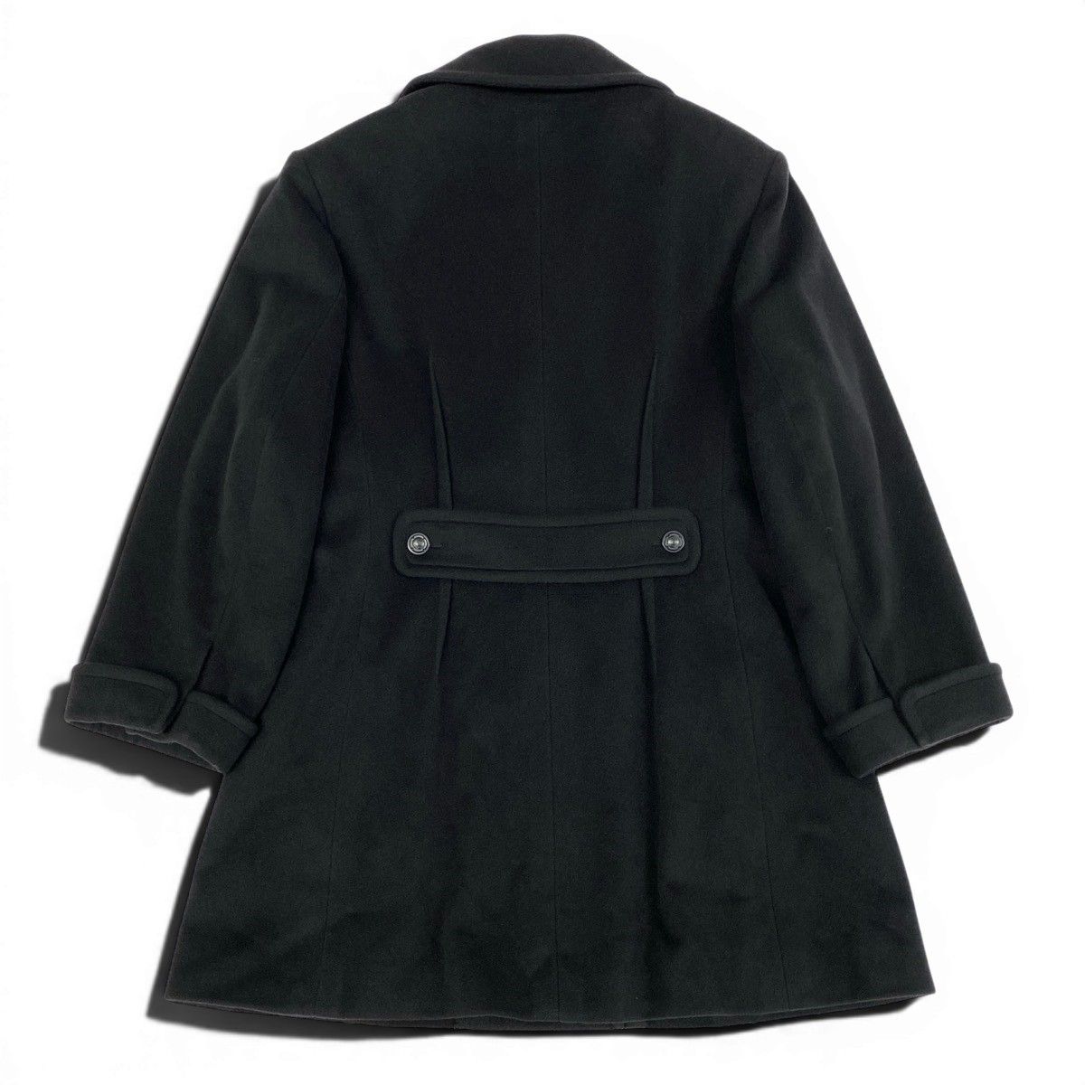 Chanel Boutique Cashmere Double Coat CC Logo Button 40 Black — view 3