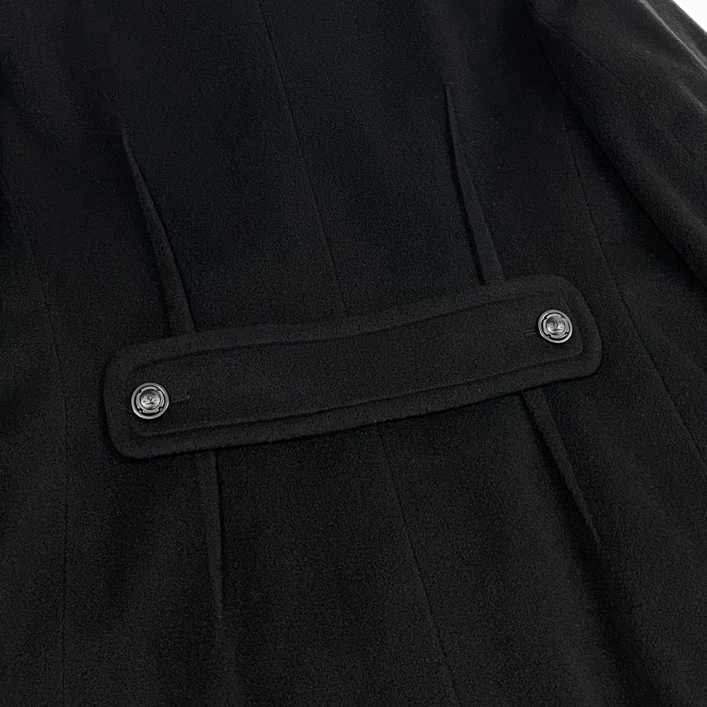 Chanel Boutique Cashmere Double Coat CC Logo Button 40 Black — view 8