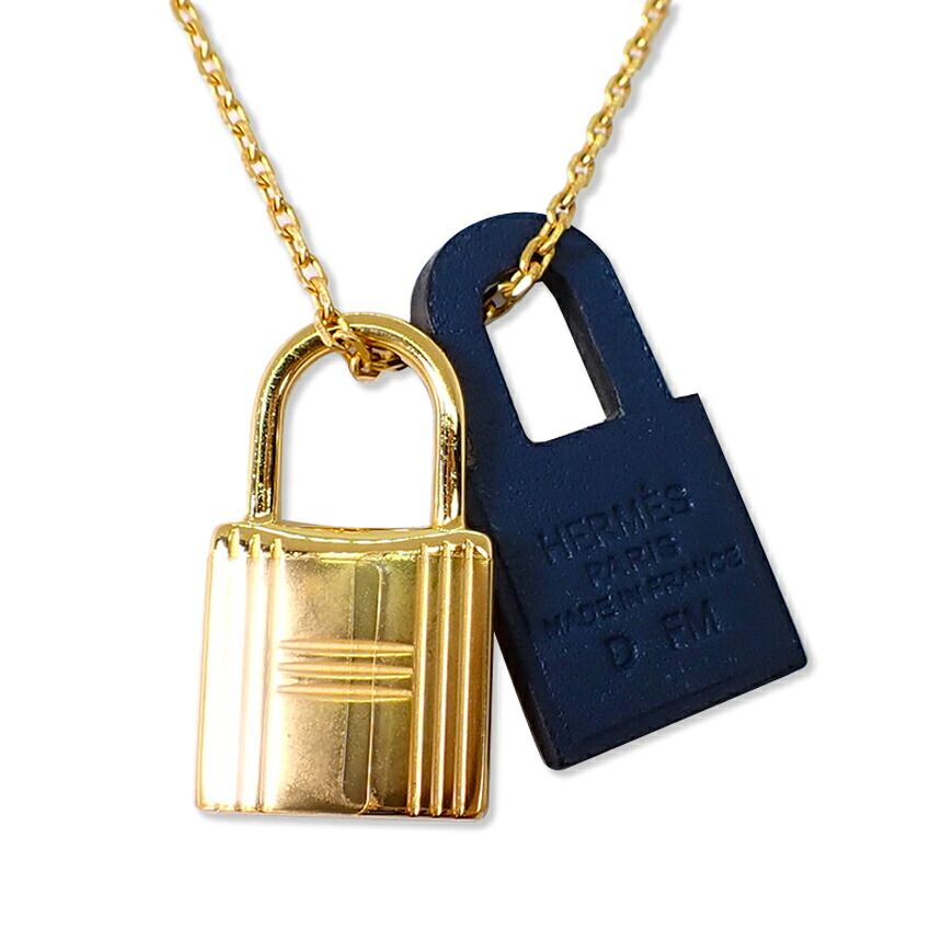Hermes O'Kelly Gold Navy Necklace