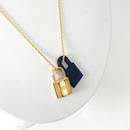 Hermes O'Kelly Gold Navy Necklace