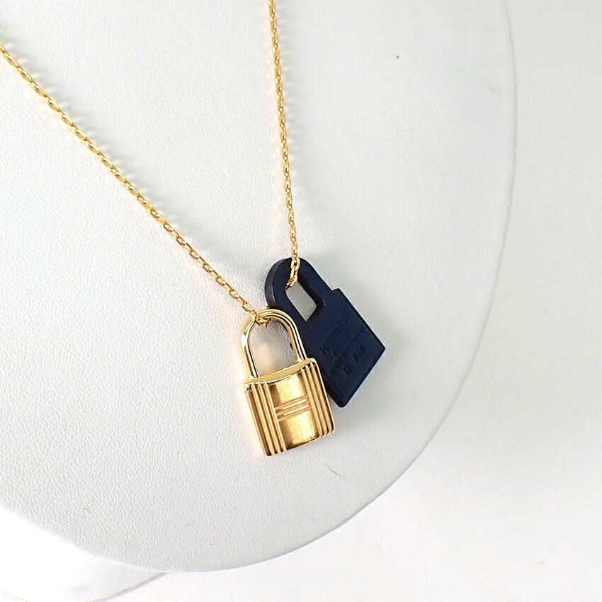 Hermes O'Kelly Gold Navy Necklace
