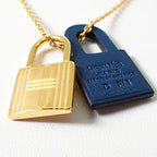 Hermes O'Kelly Gold Navy Necklace