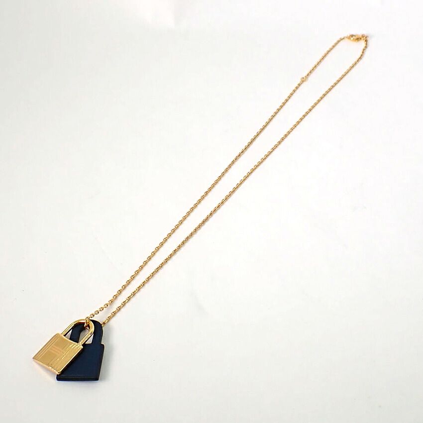 Hermes O'Kelly Gold Navy Necklace