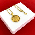Dior Vintage CD Logo Medal Motif Necklace Ball Chain Pendant Gold