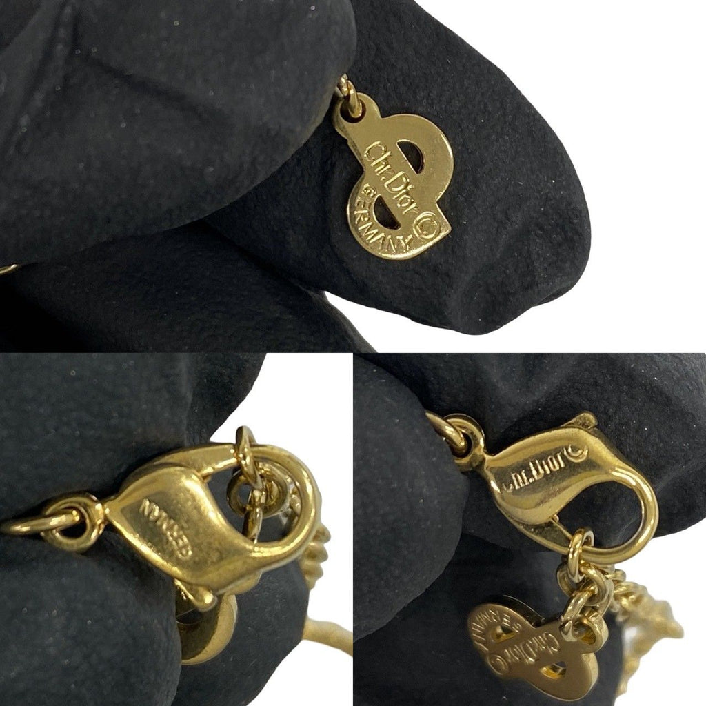 Dior Vintage CD Logo Medal Motif Necklace Ball Chain Pendant Gold