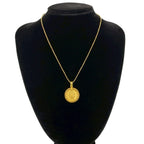 Dior Vintage CD Logo Medal Motif Necklace Ball Chain Pendant Gold