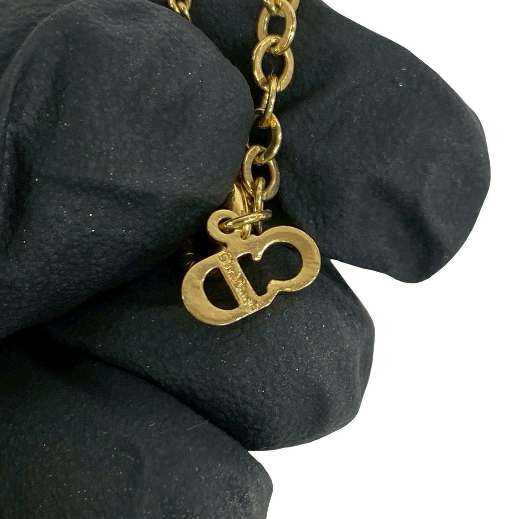 Dior Vintage CD Logo Motif Pendant Gold