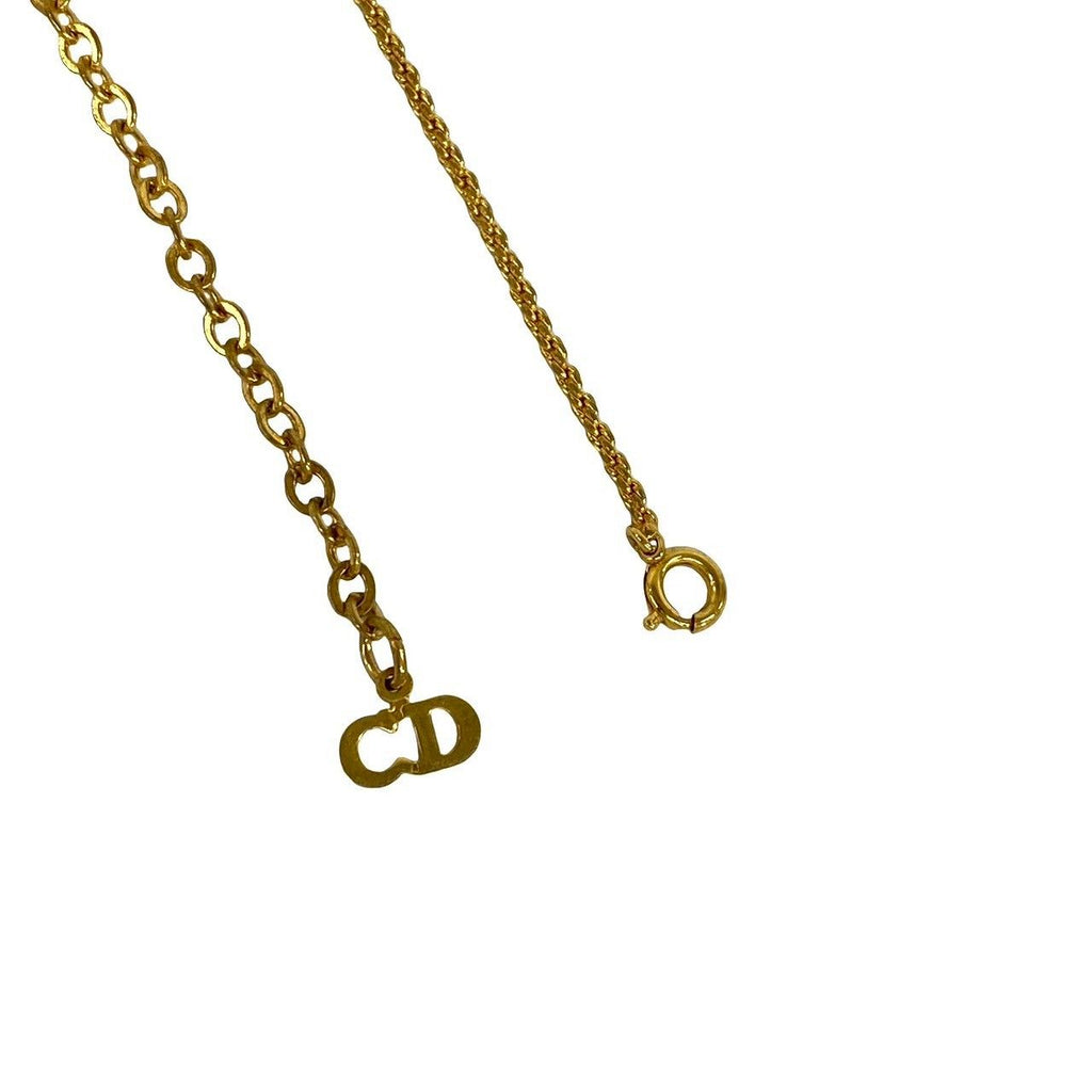 Dior Vintage Logo Motif Pendant Gold