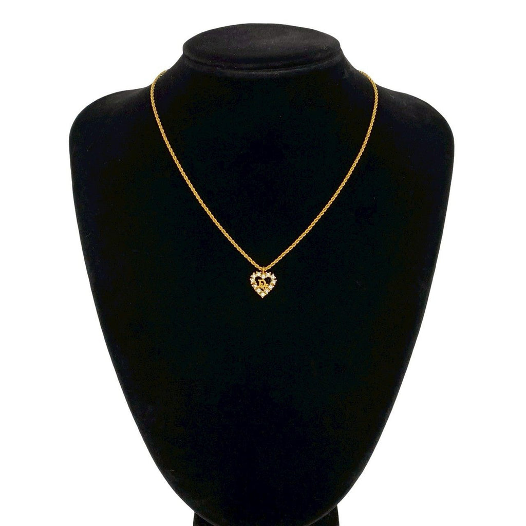 Dior Vintage Logo Motif Pendant Gold