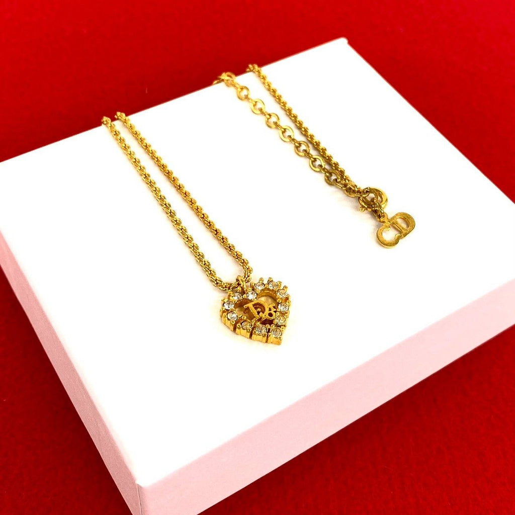 Dior Vintage Logo Motif Pendant Gold