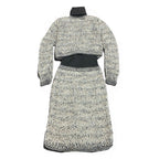 Chanel Silk Wool Docking Dress 34 Gray — view 3
