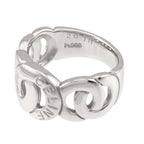 Celine Logo Ring Pt Platinum
