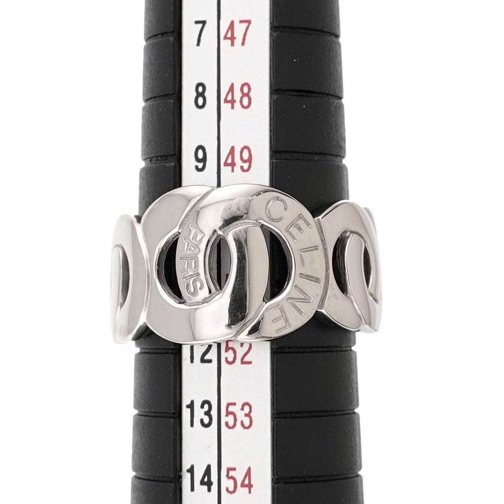 Celine Logo Ring Pt Platinum