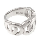 Celine Logo Ring Pt Platinum