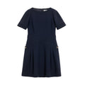 Chanel Short Sleeve Dress Gripoix Button 34 Black