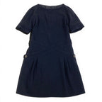Chanel Short Sleeve Dress Gripoix Button 34 Black — view 2