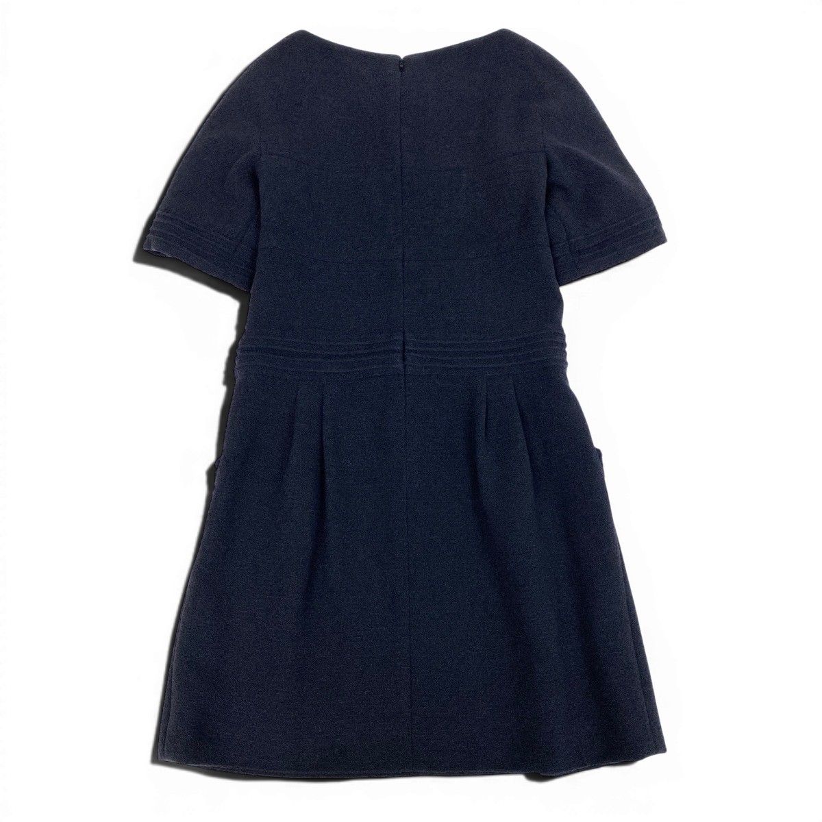 Chanel Short Sleeve Dress Gripoix Button 34 Black — view 3