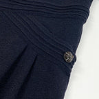 Chanel Short Sleeve Dress Gripoix Button 34 Black — view 6
