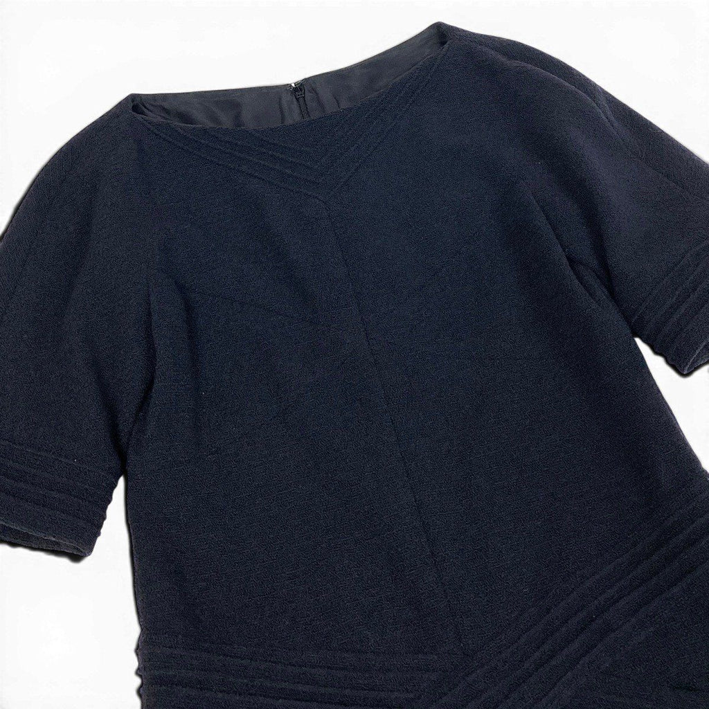Chanel Short Sleeve Dress Gripoix Button 34 Black — view 4