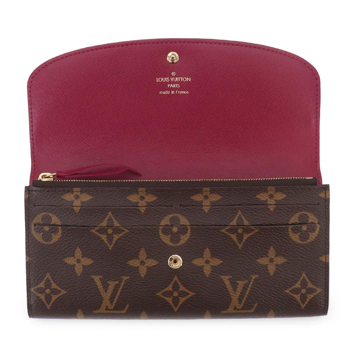 Louis Vuitton Monogram Portefeuille Emily Bifold Wallet Fuchsia