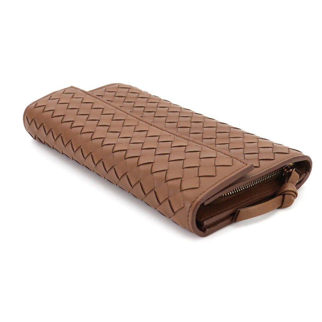 Bottega Veneta Intrecciato Bifold Wallet Leather Brown