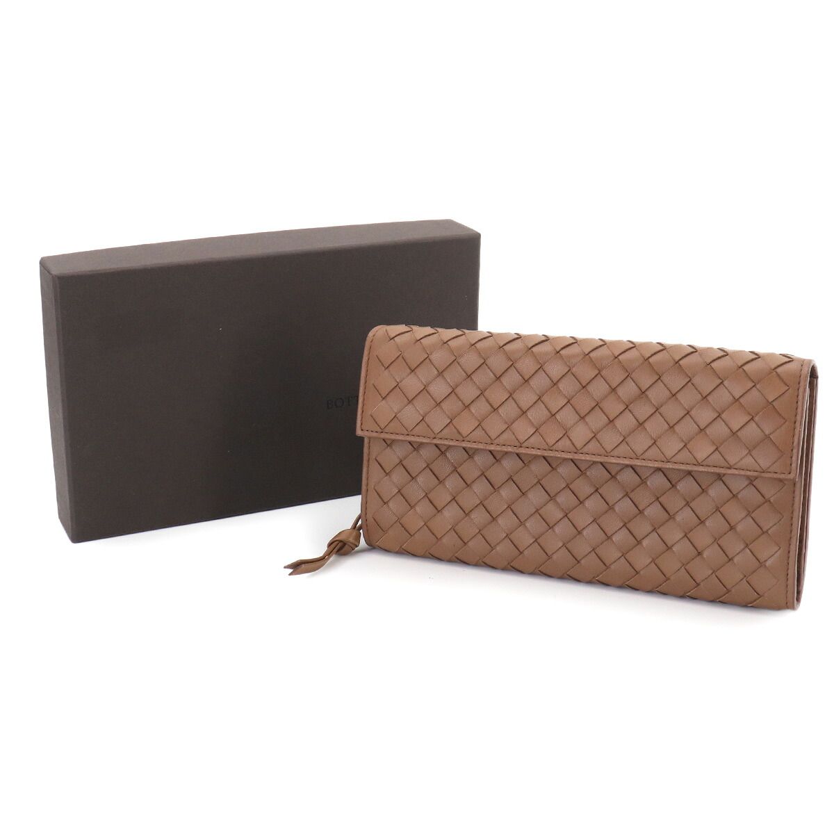 Bottega Veneta Intrecciato Bifold Wallet Leather Brown